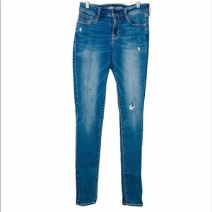 Old Navy Rockstar Skinny Distressed Jeans LONG